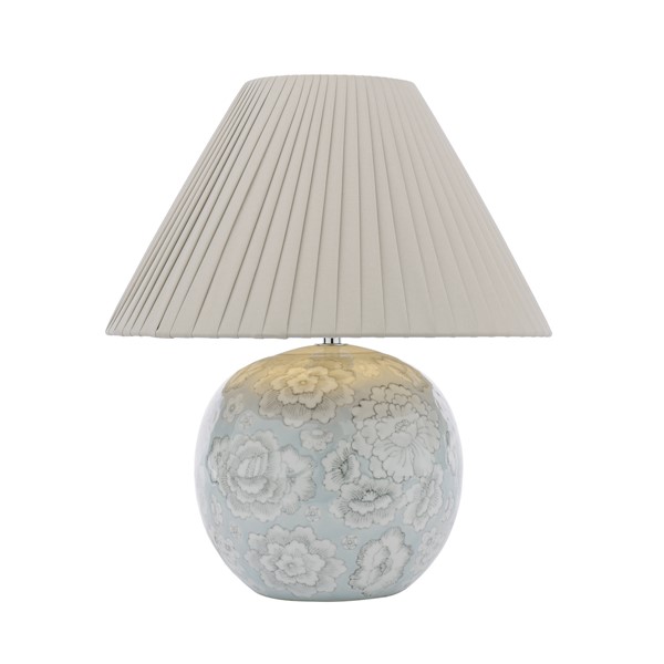 (image for) Laura Ashley Montford Table Lamp Blue Ceramic With Shade